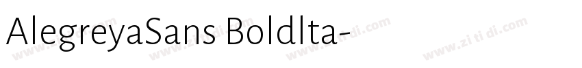 AlegreyaSans Boldlta字体转换